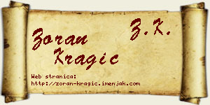 Zoran Kragić vizit kartica